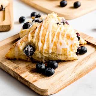 Blueberry Scones (with glaze)