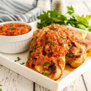 Chicken with Romesco Sauce