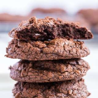 Thick and Chewy Triple Chocolate Cookies
