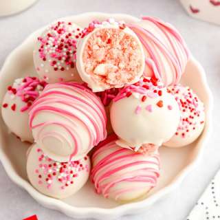 Strawberry Cake Mix Balls
