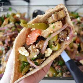 Oven Roasted Greek Stuffed Pitas