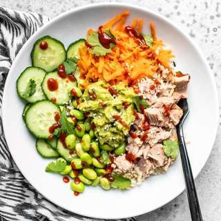 Spicy Tuna Guacamole Bowls