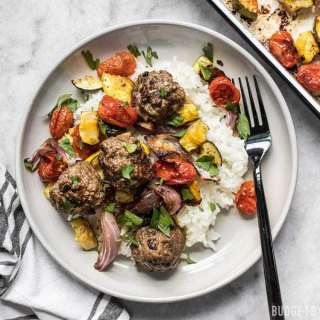 Beef Kofta Meatballs with Roasted Vegetables