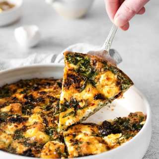 Kale Frittata with Goat Cheese