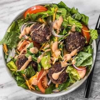 Cheeseburger Salad with Animal Sauce Dressing