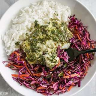 Baked Chimichurri Fish Bowls