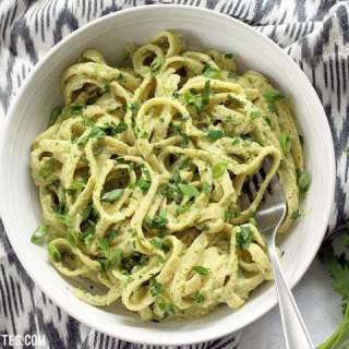 Parsley Scallion Hummus Pasta