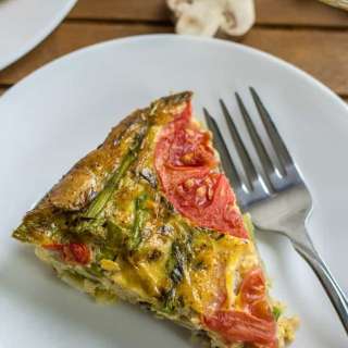 Mushroom Asparagus Crustless Quiche
