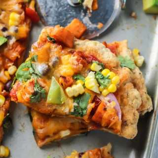 Sweet Potato Black Bean Mexican Pizza
