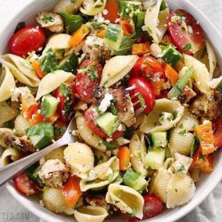 Greek Chicken Pasta Salad