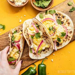 Hummus Breakfast Tacos