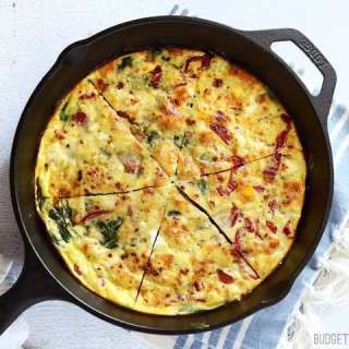 Roasted Red Pepper and Feta Frittata
