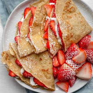 Strawberry Protein Crepes