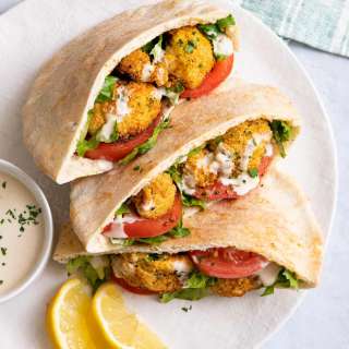 Vegan Cauliflower Pita Sandwiches