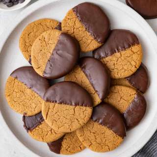 Chocolate Dipped Peanut Butter Cookies