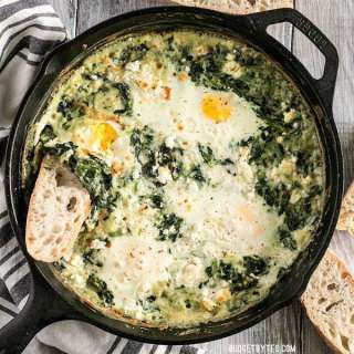 Creamed Spinach Baked Eggs