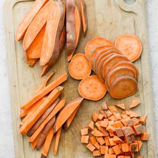 How to Cut Sweet Potates