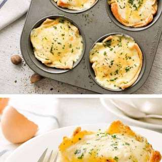 Muffin Tin Breakfast Croque Madame Toastie Cups
