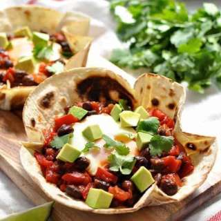 Huevos Rancheros Tortilla Bowls