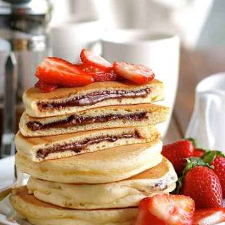 Nutella Stuffed Pancakes