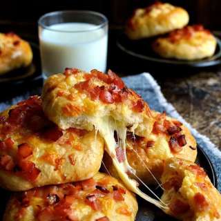 Double Cheese and Bacon Rolls