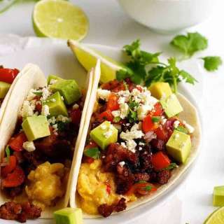 Mexican Breakfast Tacos (Chorizo and Egg)