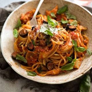 Sicilian Chicken Spaghetti