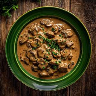 Beef in Creamy Mushroom Sauce