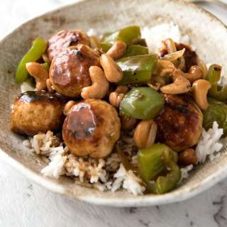 Chinese Cashew Chicken MEATBALLS!