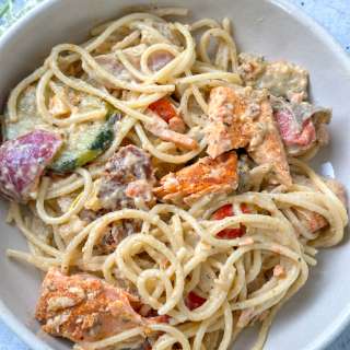 Creamy Mediterranean Salmon Pasta