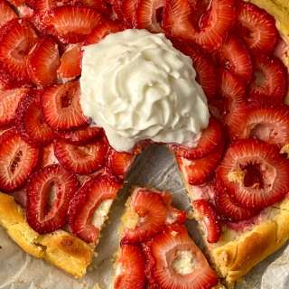 Easy Strawberry and Mascarpone Galette (Sugar-Free!)