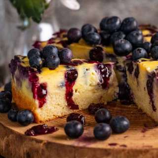 Blueberry Custard Cake