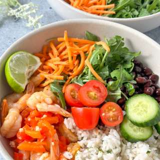 Easy Cilantro Lime Shrimp and Coconut Rice Bowls