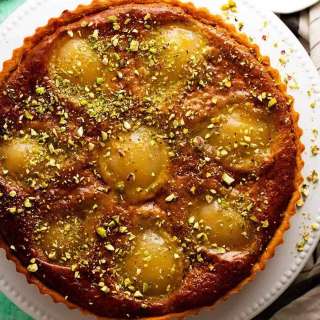 Pistachio Pear Tart