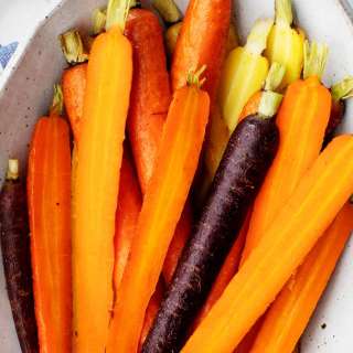 Carrots with Yogurt, Dukkah, and Herbs