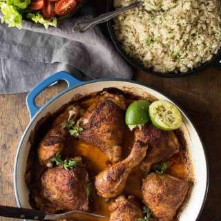 Peruvian Chicken with Garlic Butter Rice