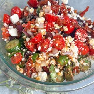 Mediterranean Loaded Hummus (Simple Appetizer)
