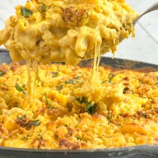 The Best Curry Mac and Cheese (Crispy Curry Cilantro Breadcrumbs)