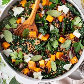 Thanksgiving Salad with Butternut Squash & Wheat Berries