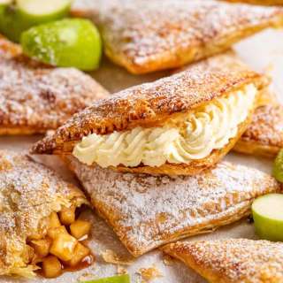 Apple turnovers - with cream filled option!
