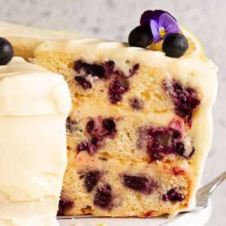 Blueberry Cake with Lemon Frosting