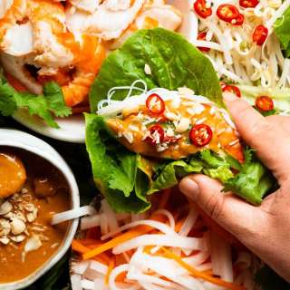 Vietnamese Peanut Sauce Lettuce Wraps