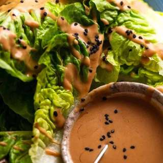 Spicy Joint's Creamy Sesame Sauce with Lettuce Salad