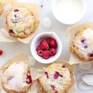 Lemon Poppy Seed Raspberry Muffins