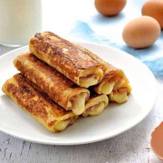 Ham and Cheese French Toast Roll Ups