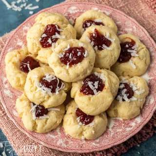 Guava Berry Coconut Thumbprint Cookies