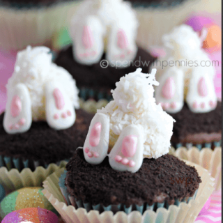 Bunny Butt Easter Cupcakes