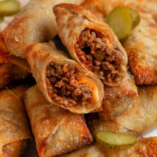 Bacon Cheeseburger Egg Rolls