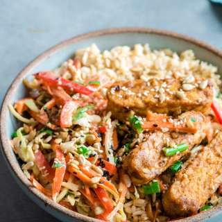 Vegan Sesame Tempeh Rice Bowl