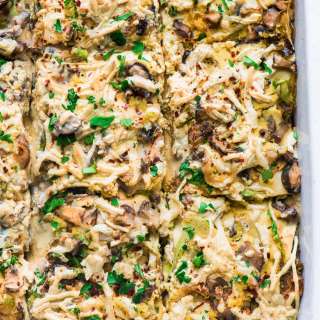 Vegan Brussels Sprouts and Mushroom Lasagna